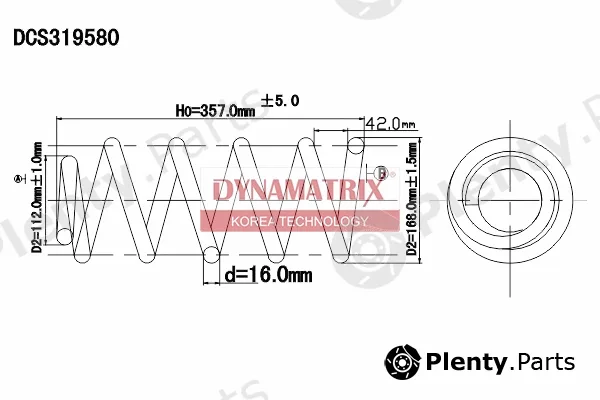 Dynamatrix DCS319580 — Suspension Spring