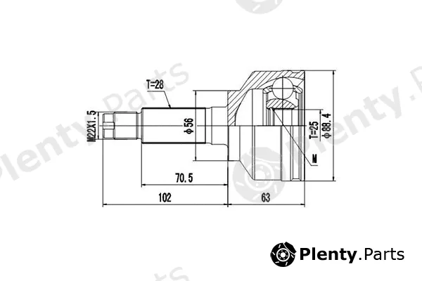 Dynamatrix DCV827014 — Joint Kit, drive shaft