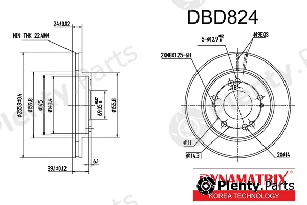 Dynamatrix DBD824 — Brake Disc