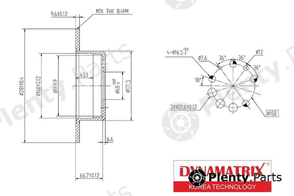 Dynamatrix DBD080 — Brake Disc