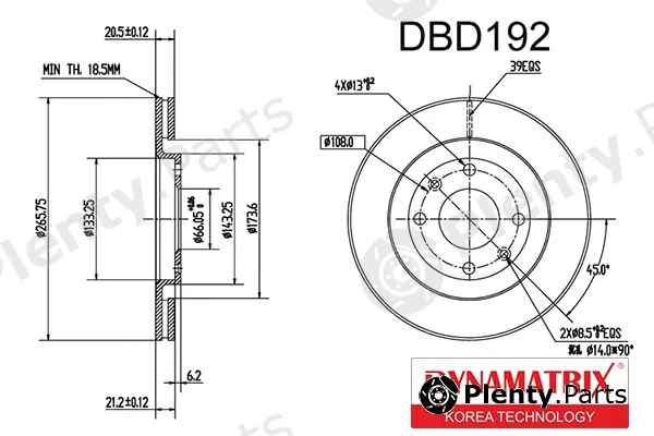 Dynamatrix DBD192 — Brake Disc