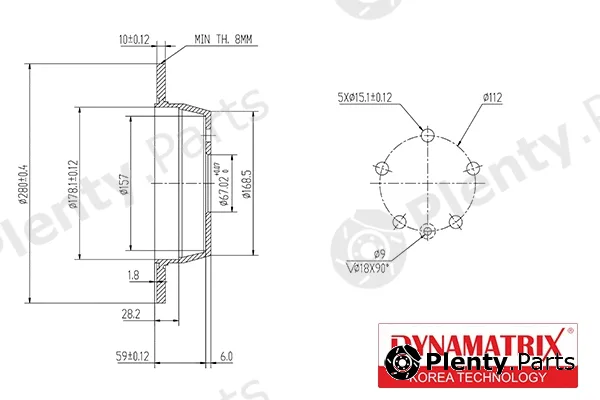 Dynamatrix DBD861 — Brake Disc