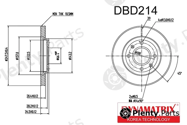Dynamatrix DBD214 — Brake Disc