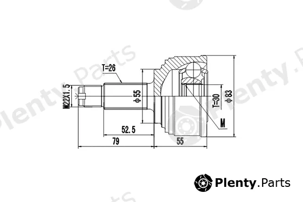 Dynamatrix DCV823022 — Joint Kit, drive shaft