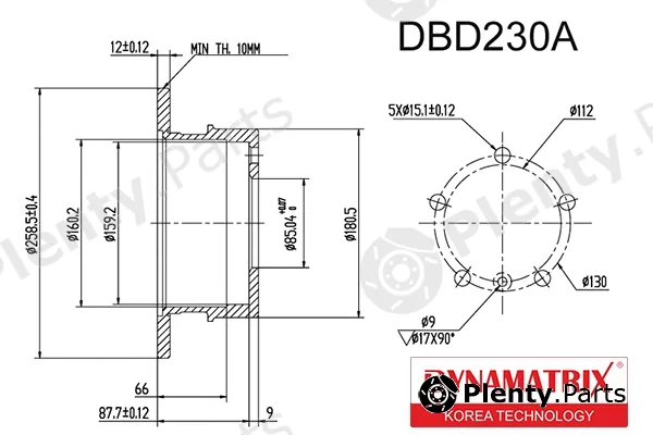 Dynamatrix DBD230A — Brake Disc