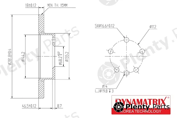 Dynamatrix DBD1011 — Brake Disc