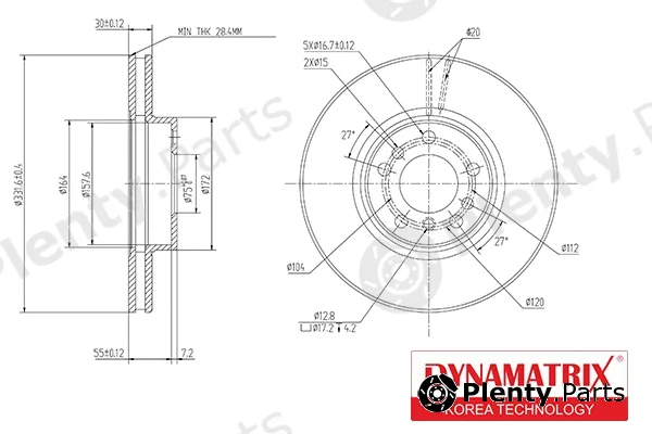 Dynamatrix DBD1256 — Brake Disc
