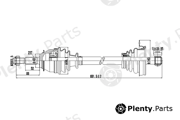 Dynamatrix DDS211012 — Drive Shaft