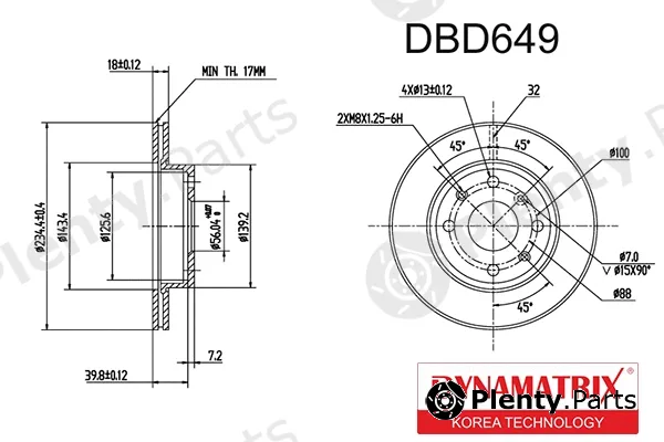 Dynamatrix DBD649 — Brake Disc