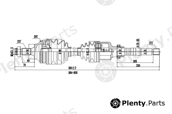 Dynamatrix DDS210019 — Drive Shaft
