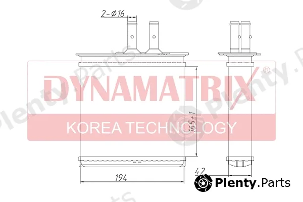 Dynamatrix DR71442 — Heat Exchanger, interior heating