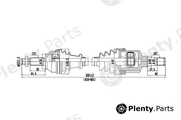 Dynamatrix DDS218027 — Drive Shaft