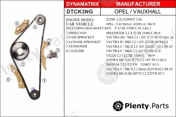 Dynamatrix DTCK3NG — Timing Chain Kit