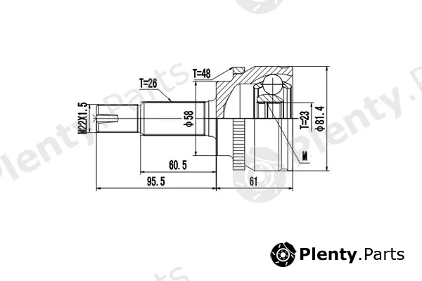 Dynamatrix DCV859037 — Joint Kit, drive shaft