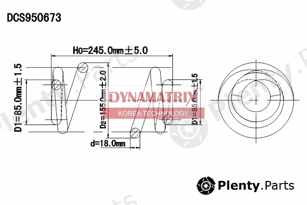 Dynamatrix DCS950673 — Suspension Spring