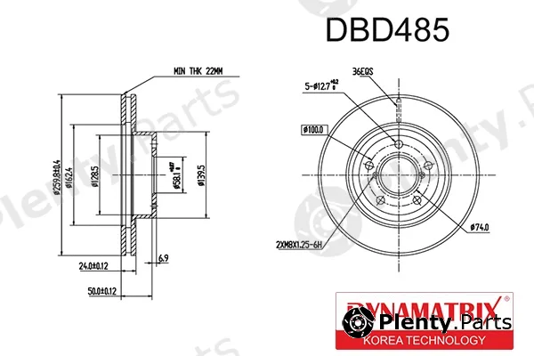 Dynamatrix DBD485 — Brake Disc