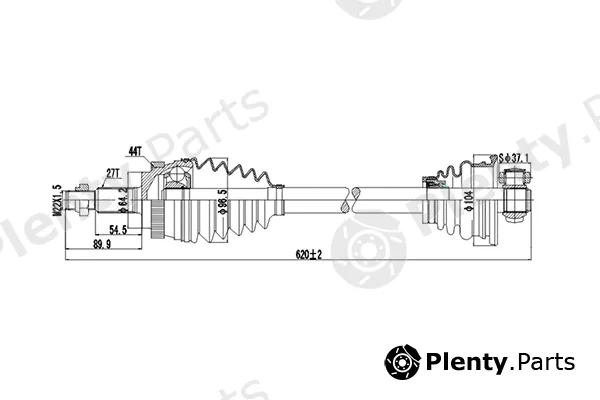 Dynamatrix DDS250200 — Drive Shaft