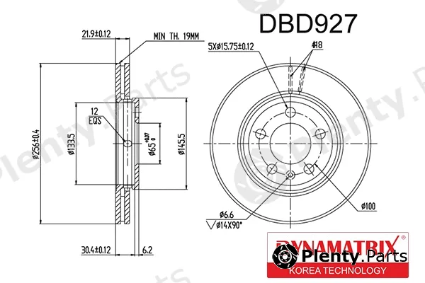 Dynamatrix DBD927 — Brake Disc