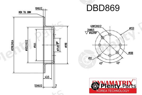 Dynamatrix DBD869 — Brake Disc