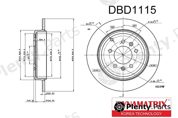 Dynamatrix DBD1115 — Brake Disc