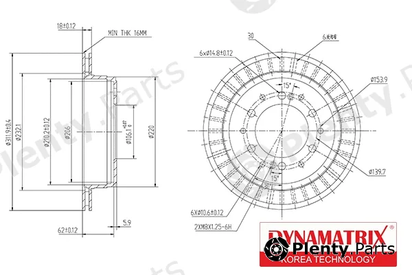Dynamatrix DBD1743 — Brake Disc