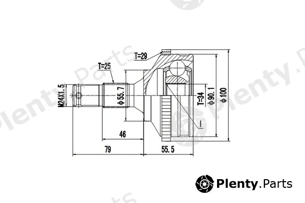 Dynamatrix DCV845003 — Joint Kit, drive shaft