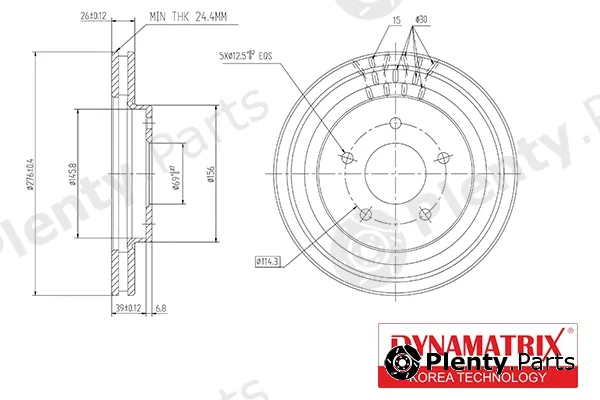 Dynamatrix DBD1599 — Brake Disc