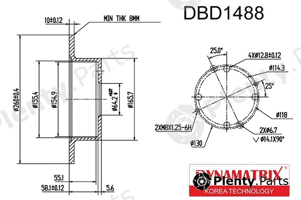 Dynamatrix DBD1488 — Brake Disc