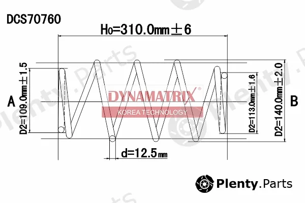 Dynamatrix DCS70760 — Suspension Spring
