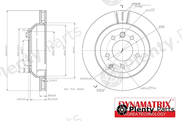 Dynamatrix DBD1580 — Brake Disc