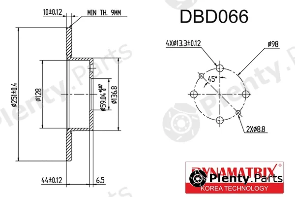 Dynamatrix DBD066 — Brake Disc