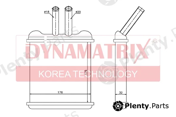 Dynamatrix DR76502 — Heat Exchanger, interior heating