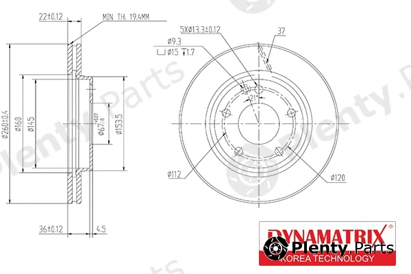 Dynamatrix DBD1035 — Brake Disc