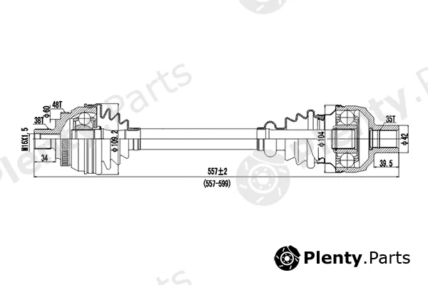 Dynamatrix DDS218008 — Drive Shaft