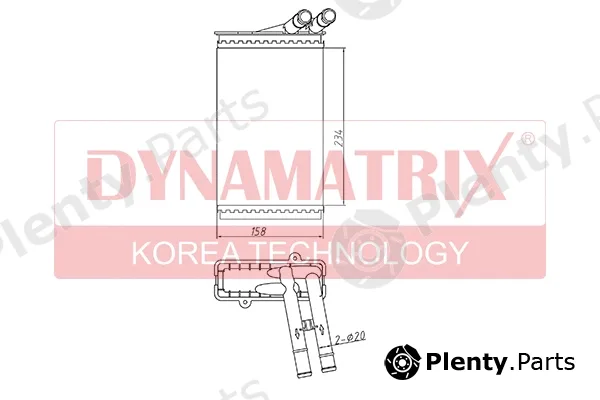 Dynamatrix DR70224 — Heat Exchanger, interior heating