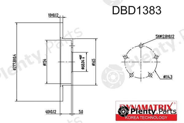 Dynamatrix DBD1383 — Brake Disc