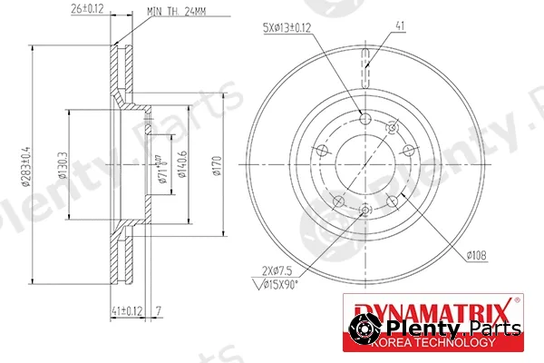 Dynamatrix DBD264 — Brake Disc