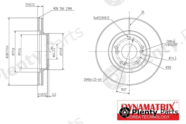 Dynamatrix DBD1539 — Brake Disc