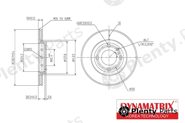 Dynamatrix DBD812 — Brake Disc