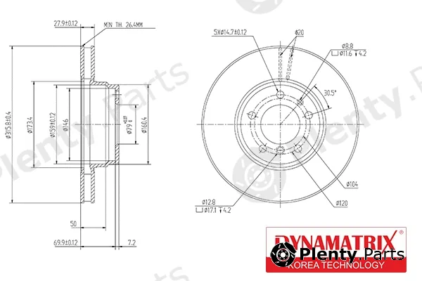 Dynamatrix DBD624 — Brake Disc