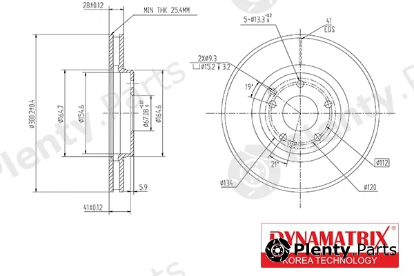 Dynamatrix DBD1136 — Brake Disc