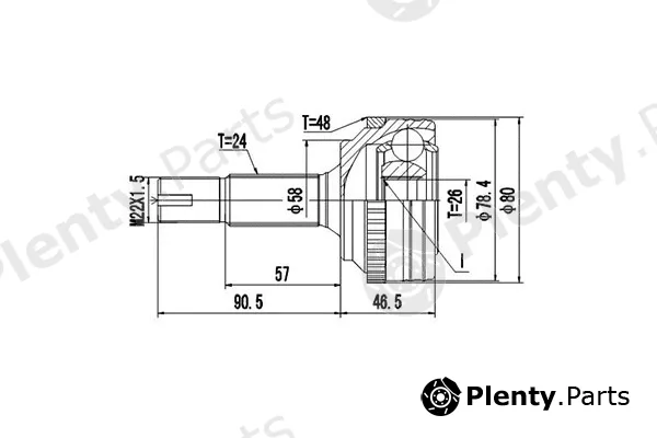 Dynamatrix DCV859026 — Joint Kit, drive shaft