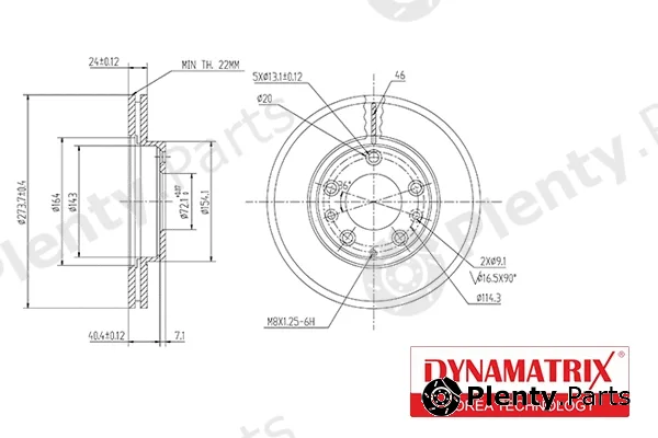 Dynamatrix DBD1278 — Brake Disc