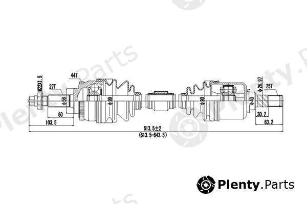 Dynamatrix DDS241025 — Drive Shaft
