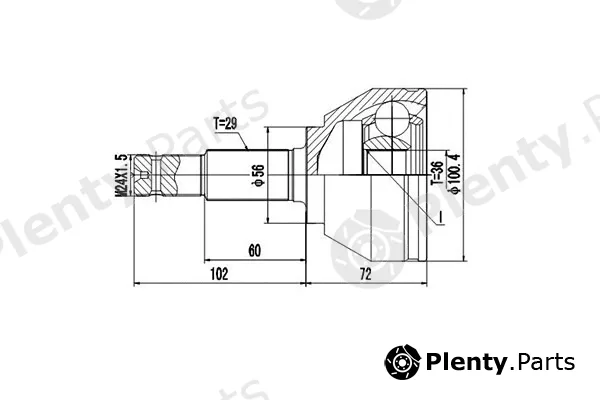 Dynamatrix DCV841249 — Joint Kit, drive shaft