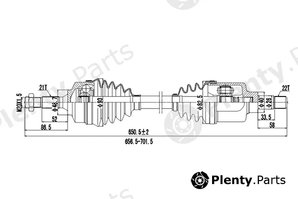 Dynamatrix DDS299272 — Drive Shaft