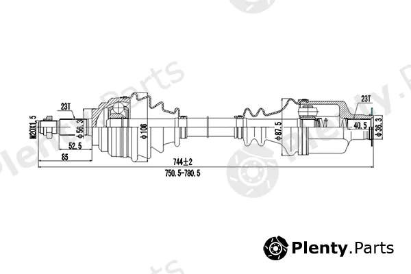 Dynamatrix DDS250043 — Drive Shaft