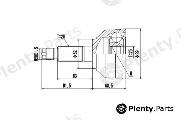Dynamatrix DCV834001 — Joint Kit, drive shaft