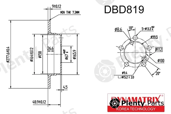 Dynamatrix DBD819 — Brake Disc