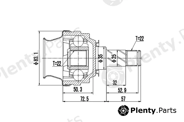 Dynamatrix DCV644004 — Joint Kit, drive shaft